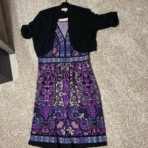 Sleeveless Dress with Cropped Jacket